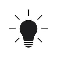 Light lamp sign icon. Idea symbol on white background vector