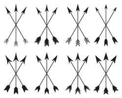 Hipster arrows collection on white background vector