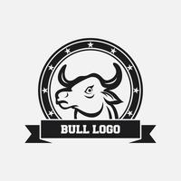 Bull mascot icon design template vector