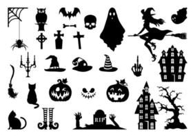 vector de silueta de halloween fácil de editar