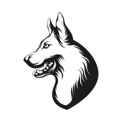German Shepherd Silhouette Vector Art, Icons, and Graphics for Free ...