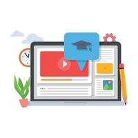 Online education learning website and application. Open pages illustration. vector