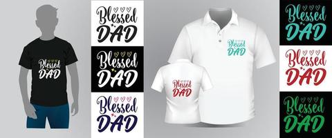 sobre el diseño de la camiseta del bendito papá vector