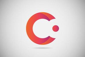 Letter C logo gradient simple elegant flat design. creative logo vector for company or event. abstract font and alphabet modern logo. purple pink and orange gradient logo.