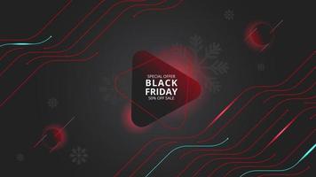 Black friday sale banner template technology design with light circuit board illustration winter vector. modern minimalist digital data concept for internet marketing or digital marketing. EPS 10 vector