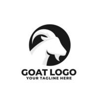 Goat simple flat logo design vector