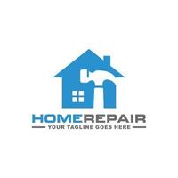vector de diseño de logotipo de reparación de viviendas