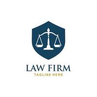 Law firm logo design vector. Judge scale logo vector