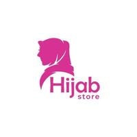 vector de diseño de logotipo de tienda hijab