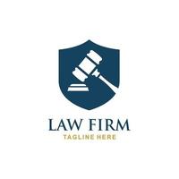 Law firm logo design vector. Gavel logo vector