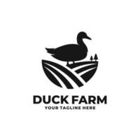 Duck farm logo design vector