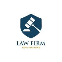 Law firm logo design vector. Gavel logo vector