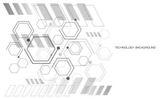 Abstract technology geometric grey line on white with blank space design modern futuristic background vector