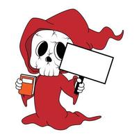 cute Grim reaper cartoon vector