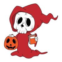 cute Grim reaper cartoon vector