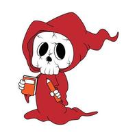 cute Grim reaper cartoon vector