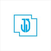 Simple Modern JJ J Monogram Logo vector