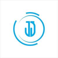 Simple Modern JJ J Monogram Logo vector