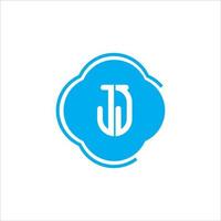 Simple Modern JJ J Monogram Logo vector