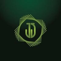 Simple Modern JJ J Monogram Logo vector