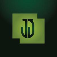 Simple Modern JJ J Monogram Logo vector