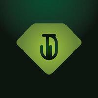 Simple Modern JJ J Monogram Logo vector