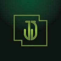 Simple Modern JJ J Monogram Logo vector