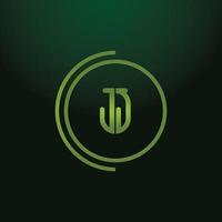 Simple Modern JJ J Monogram Logo vector