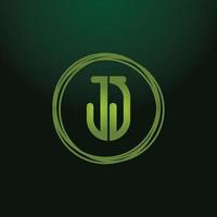 Simple Modern JJ J Monogram Logo vector