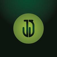 Simple Modern JJ J Monogram Logo vector