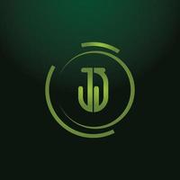 Simple Modern JJ J Monogram Logo vector