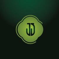 Simple Modern JJ J Monogram Logo vector