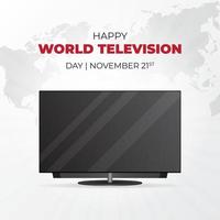 día mundial de la televisión 21 de noviembre diseño de ilustración vector