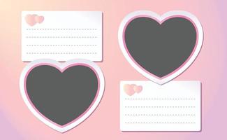 Heart Picture frame mockup on a pink pastel background vector