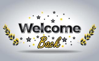 Siver Welcome back on banner. vector