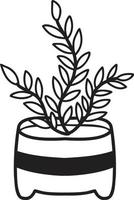 Hand Drawn cute indoor plant illustration vector