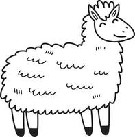 dibujado a mano linda ilustración de ovejas vector