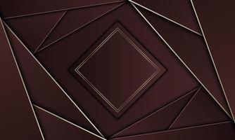 Brown triangles with gold lines and rectangle. vector