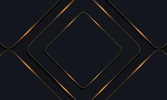 Dark rounded rectangles with golden lines background. vector