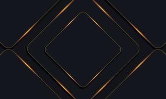 Dark rounded rectangles with golden lines background. vector