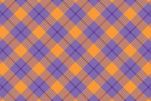 Tartan or plaid halloween color pattern. vector