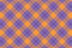 Tartan or plaid halloween color pattern. vector