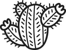 dibujado a mano linda ilustración de cactus vector