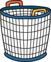 Hand Drawn basket for stuff illustration vector