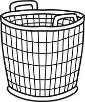 Hand Drawn basket for stuff illustration vector