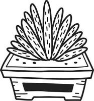 Hand Drawn cute cactus illustration vector