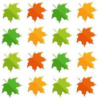 Vector illustration of maple leaf pattern. Endless pattern.Colorful autumn leaves.