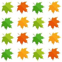 Vector illustration of maple leaf pattern. Endless pattern.Colorful autumn leaves.