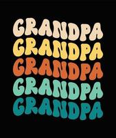 Grandpa papa grandfather word warp typography vector