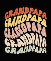 Grandpa papa grandfather word warp typography vector